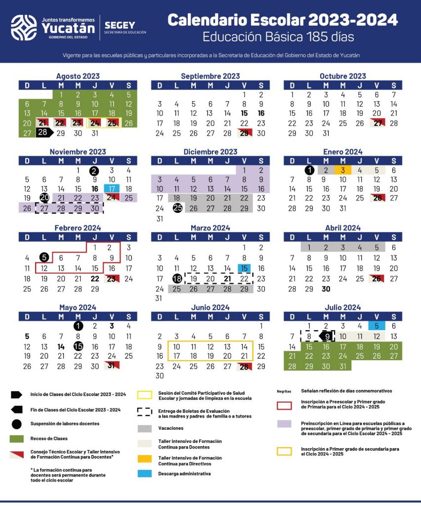 Será de 185 días el Calendario Escolar para el ciclo 20232024 El